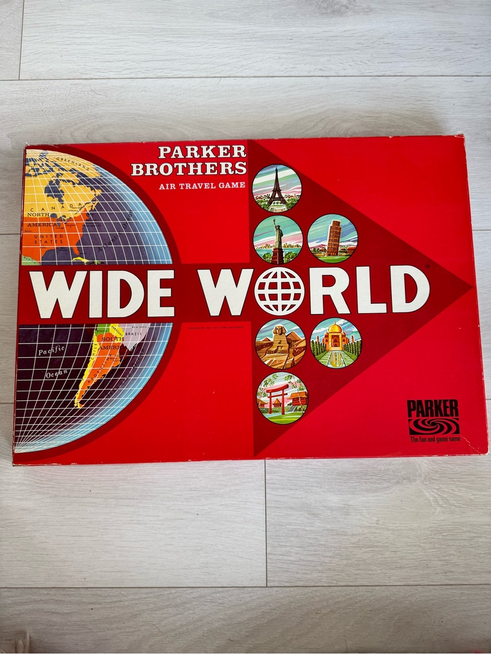Vintage Wide World Board Game in Original Box Board Game